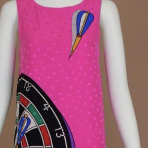 Nicole Miller Vintage Silk Dart Dress